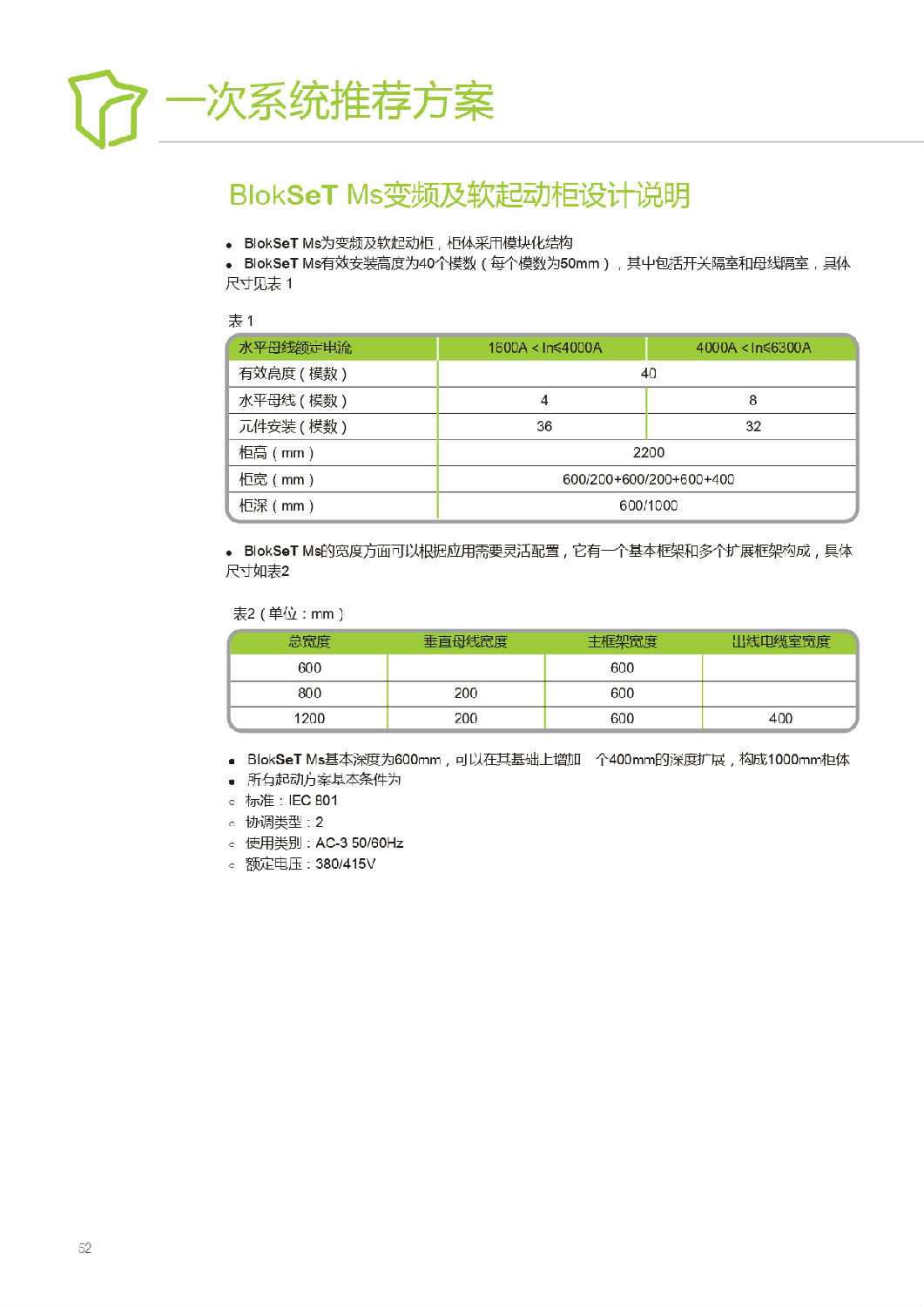 施耐德Blokset低壓柜設(shè)計說明 得潤電氣提供