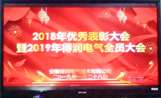 祝賀得潤電氣2018年度總結大會暨2019年工作計劃大會圓滿完成